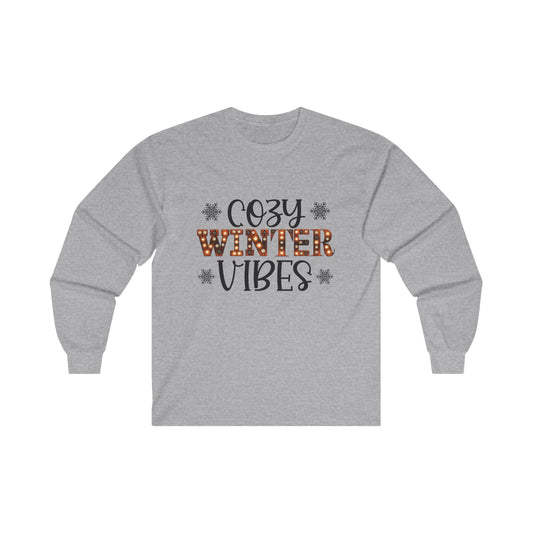 Cozy Winter Vibes Christmas Long Sleeve Tee