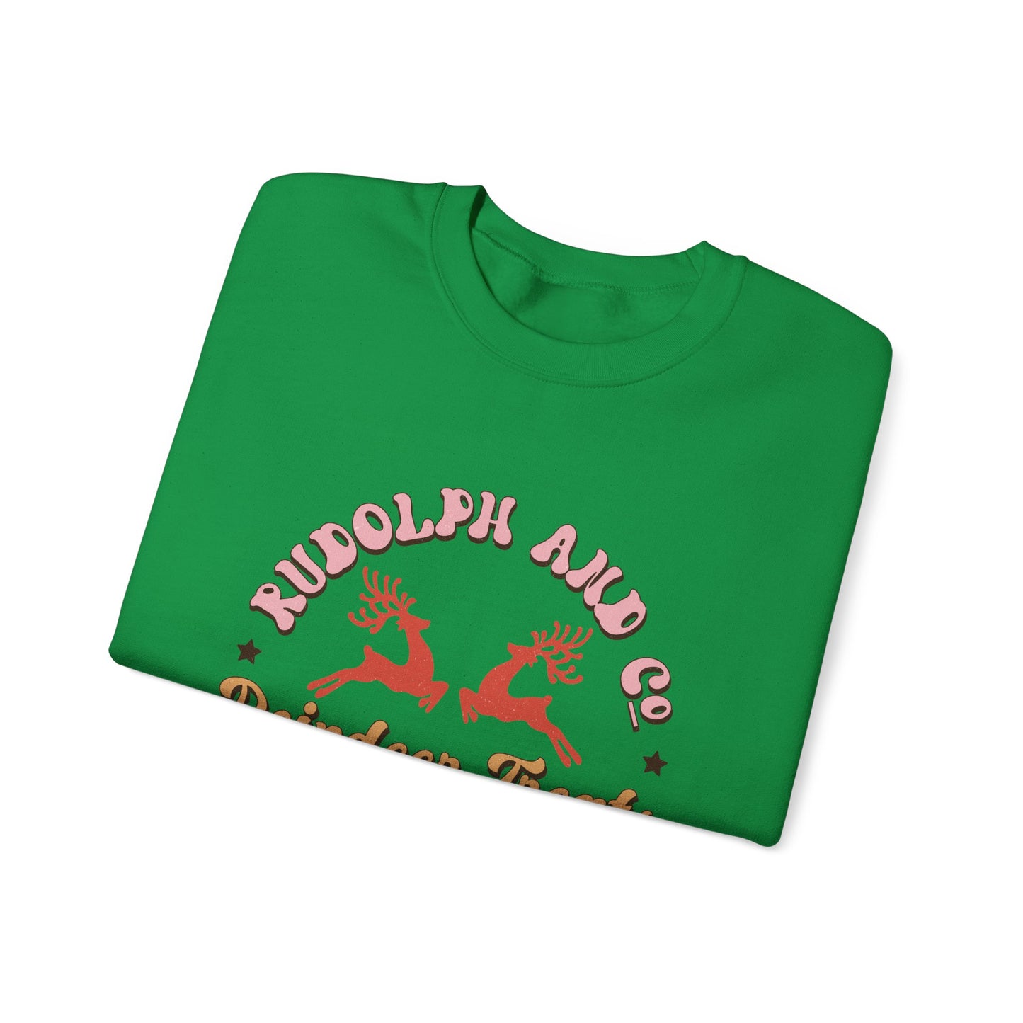 Christmas Crewneck Sweatshirt - Rudolph & Santa's Reindeer Treats Design