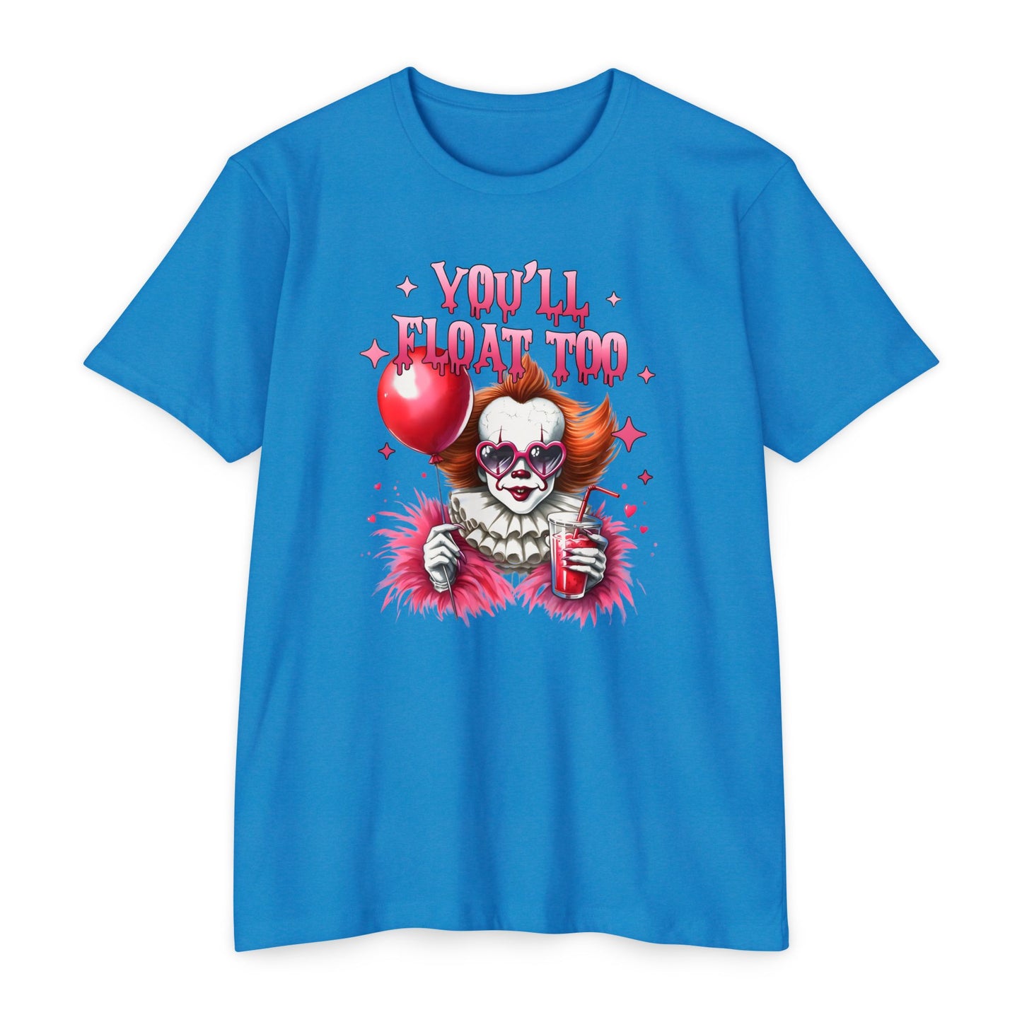 Spooky CVC Jersey T-Shirt - "You'll Float Too" Horror Tee