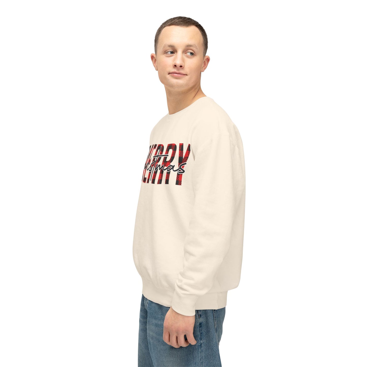 Merry Christmas Unisex Lightweight Crewneck Sweatshirt