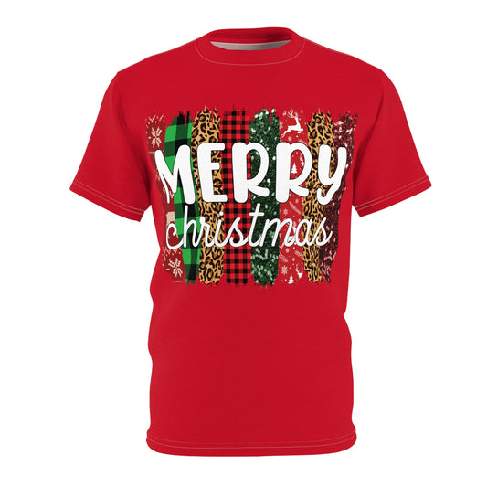 Merry Christmas Unisex Cut & Sew Tee - Festive Holiday Shirt