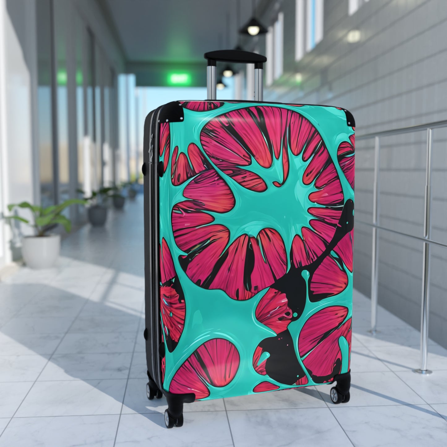 Vibrant Floral Suitcase for Travel Enthusiasts