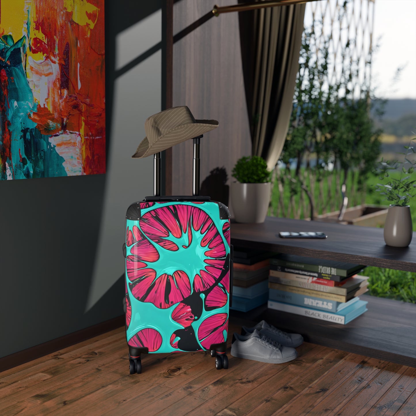 Vibrant Floral Suitcase for Travel Enthusiasts
