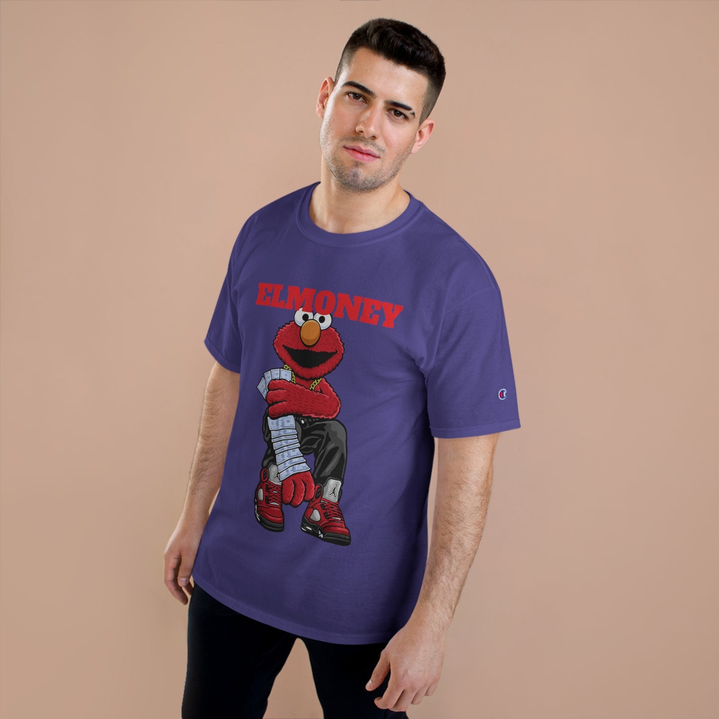 Elmo Champion T-Shirt with Money Design