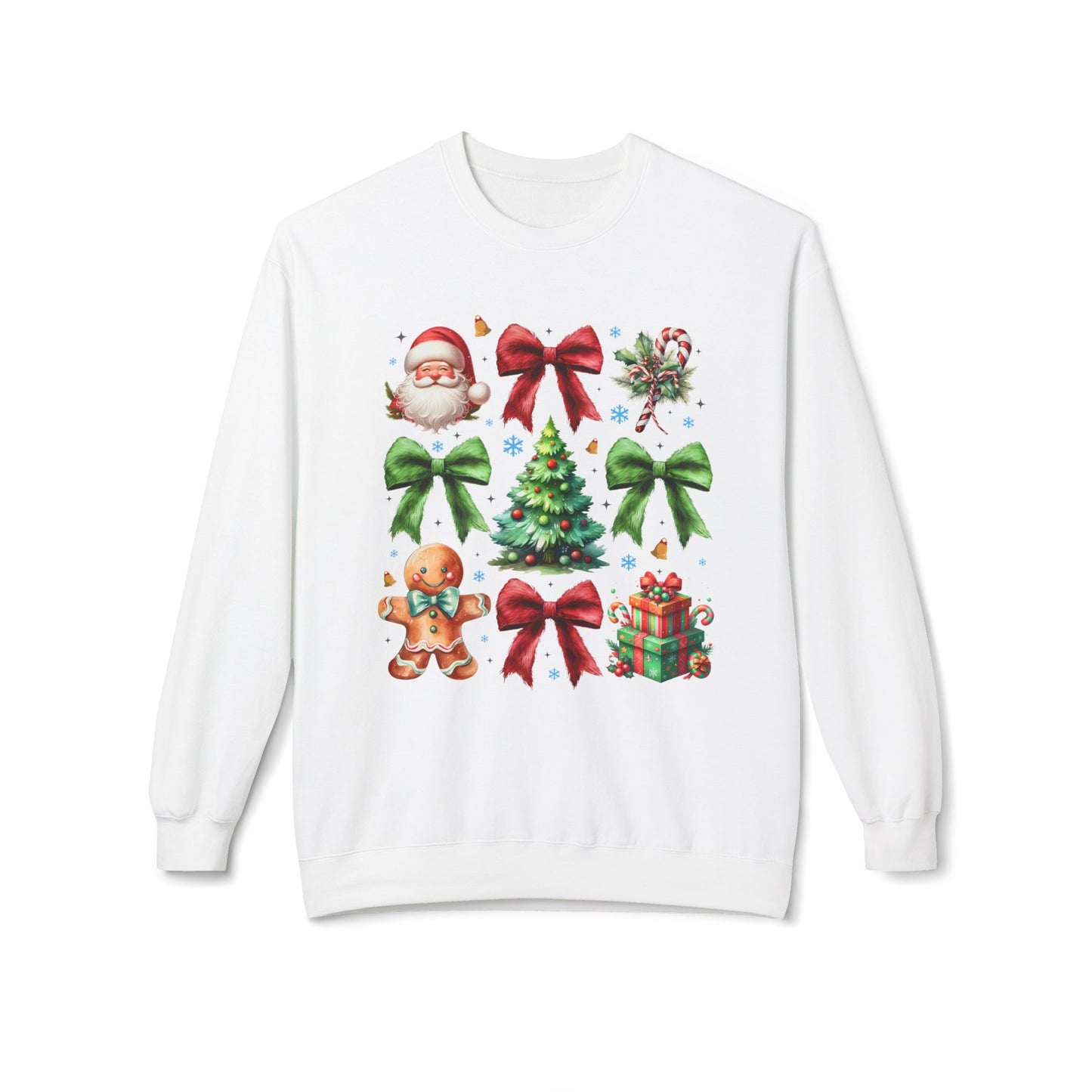 Festive Fleece Crewneck Sweatshirt - Christmas Cheer Design