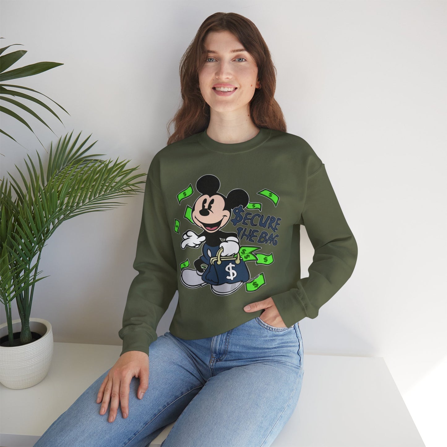 Unisex Sweatshirt - Secure the Bag Mickey Mouse Design