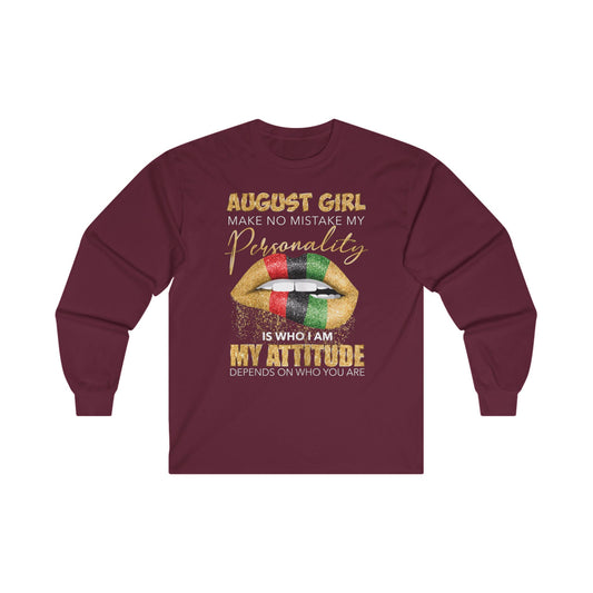 August Girl Long Sleeve Tee - Bold Attitude & Personality