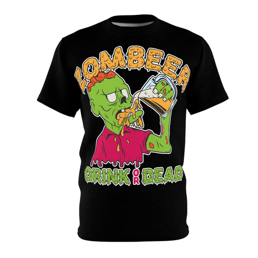 Zombear Drink or Dead Unisex Tee - Fun Halloween Graphic Tee for Party Lovers