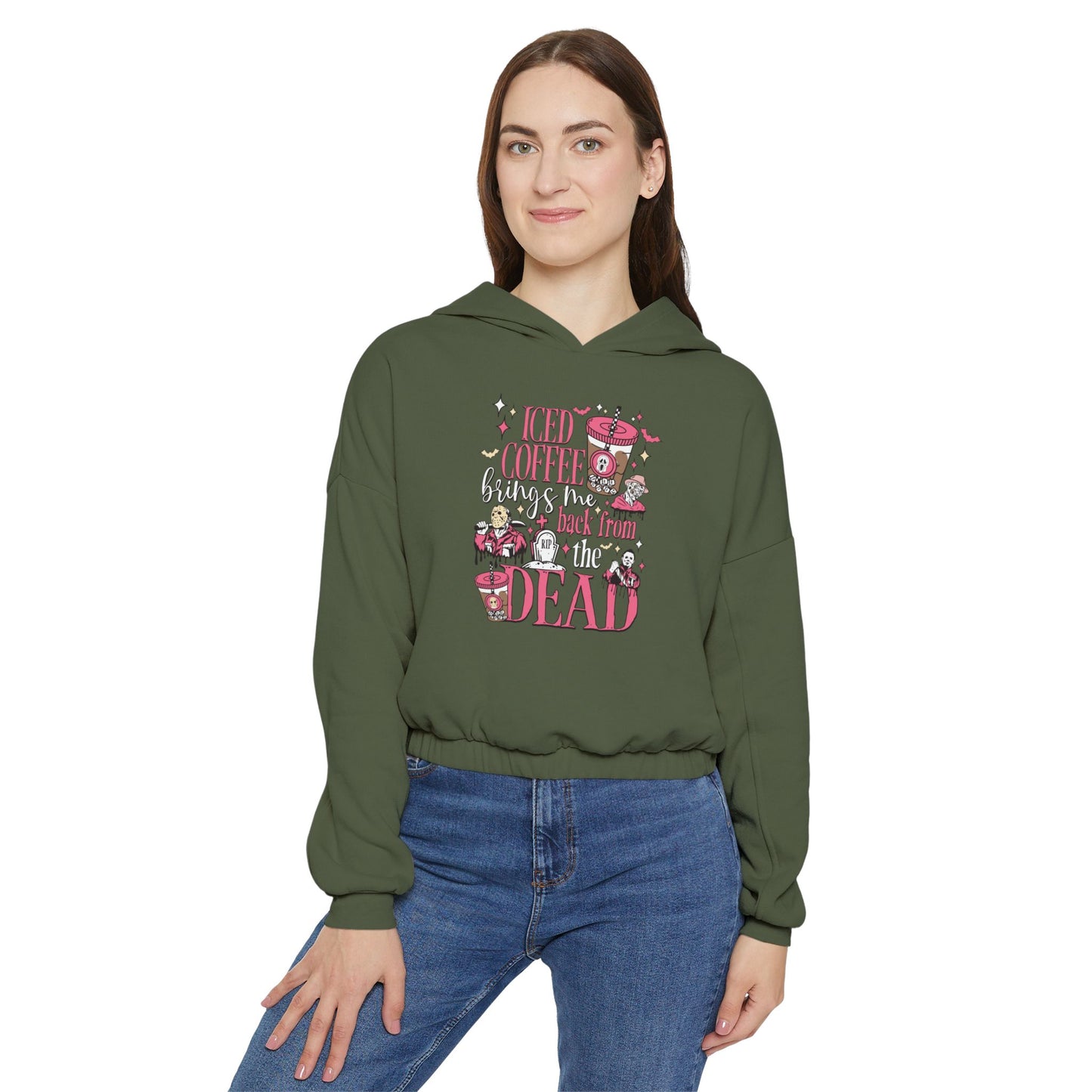 Ice Coffee Cinched Bottom Hoodie