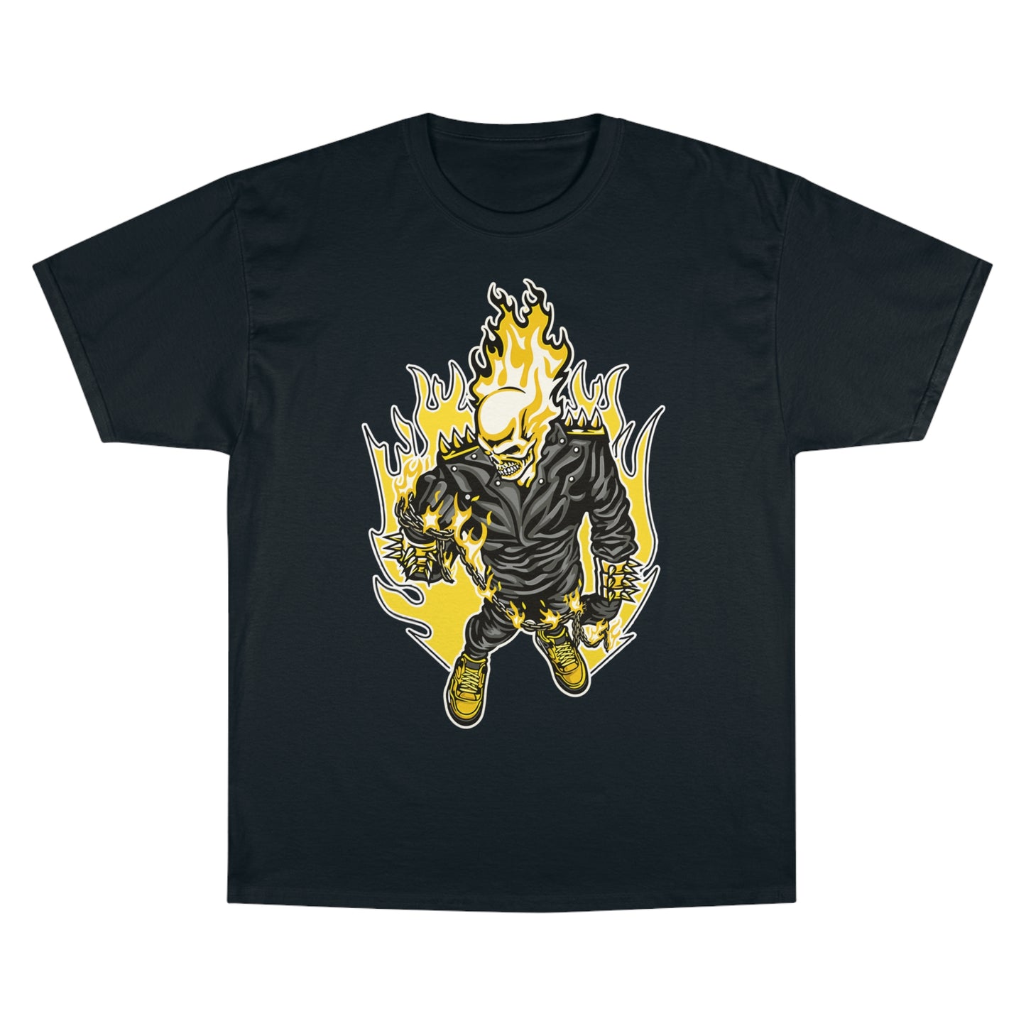 Flaming Skull Champion T-Shirt