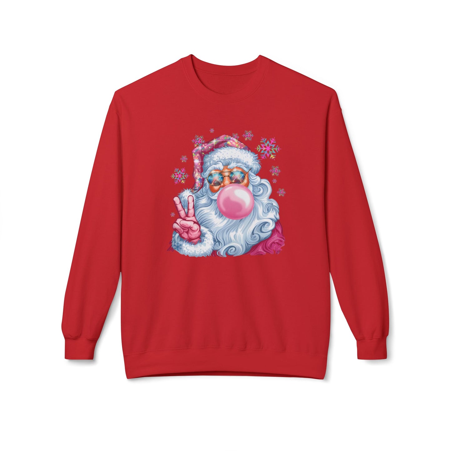 Santa Claus Midweight Softstyle Fleece Crewneck Sweatshirt