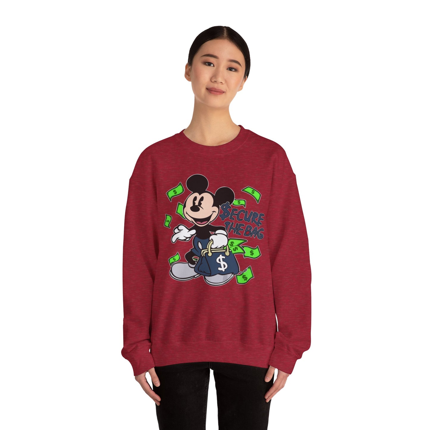 Unisex Sweatshirt - Secure the Bag Mickey Mouse Design