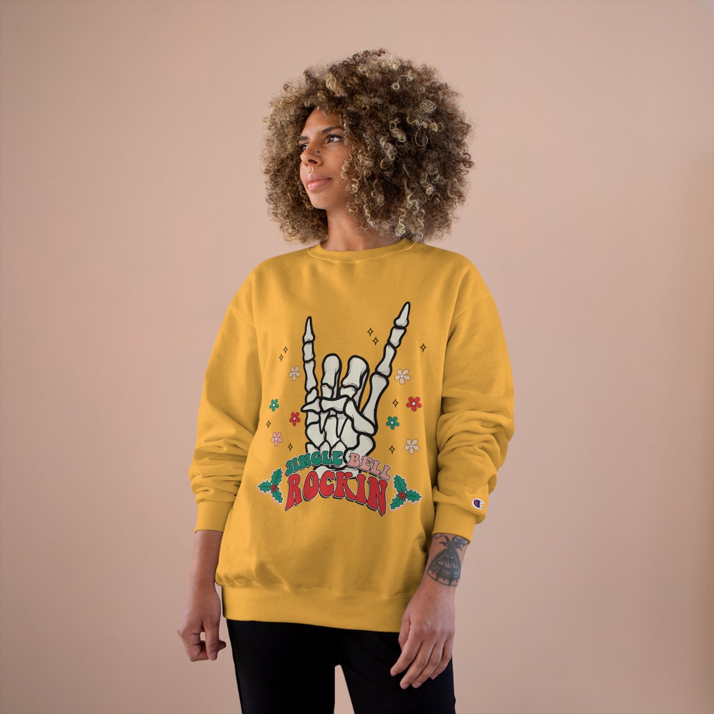 Rockin' Holiday Champion Sweatshirt - 'Jingle Bell Rockin' Design