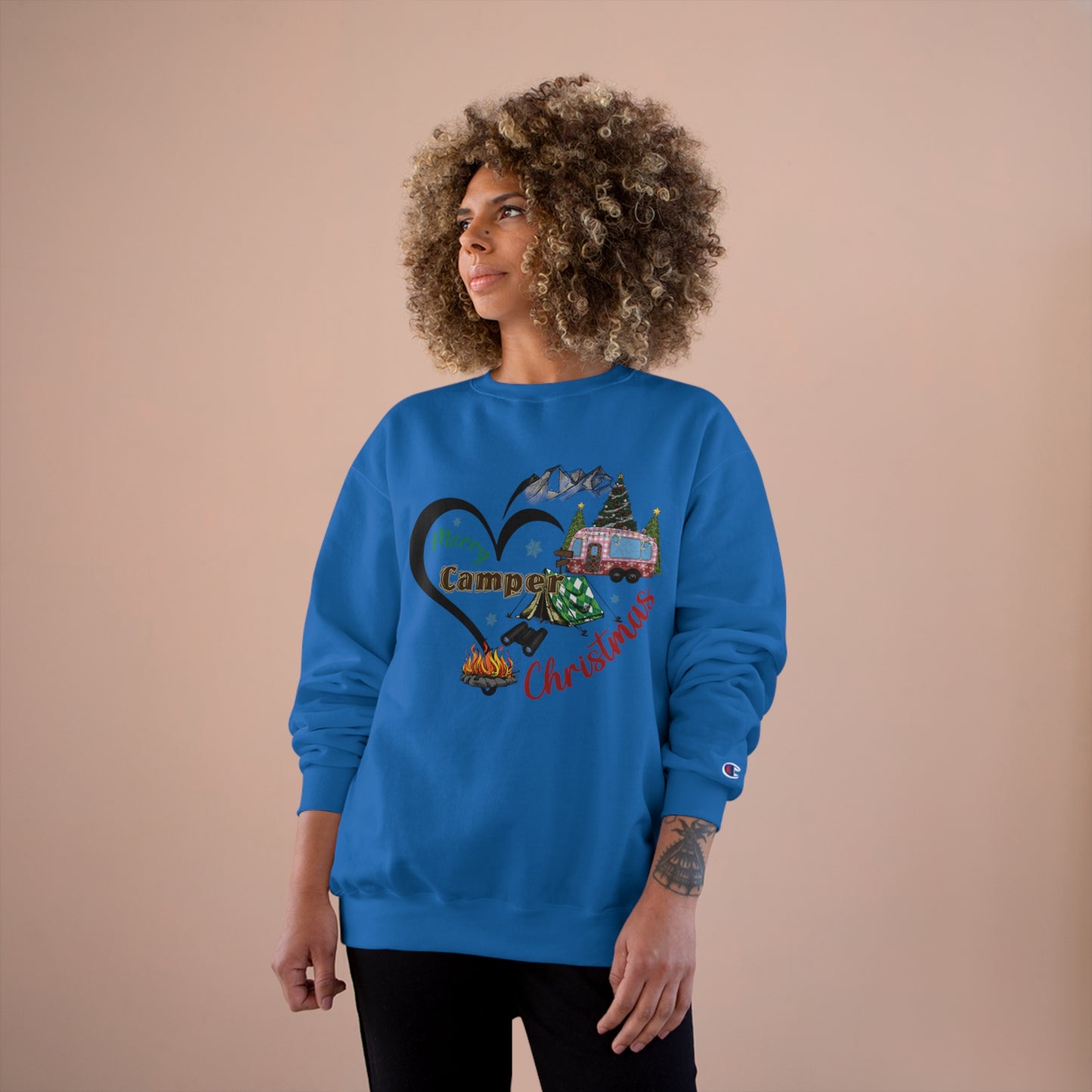 Merry Camper Christmas Champion Sweatshirt