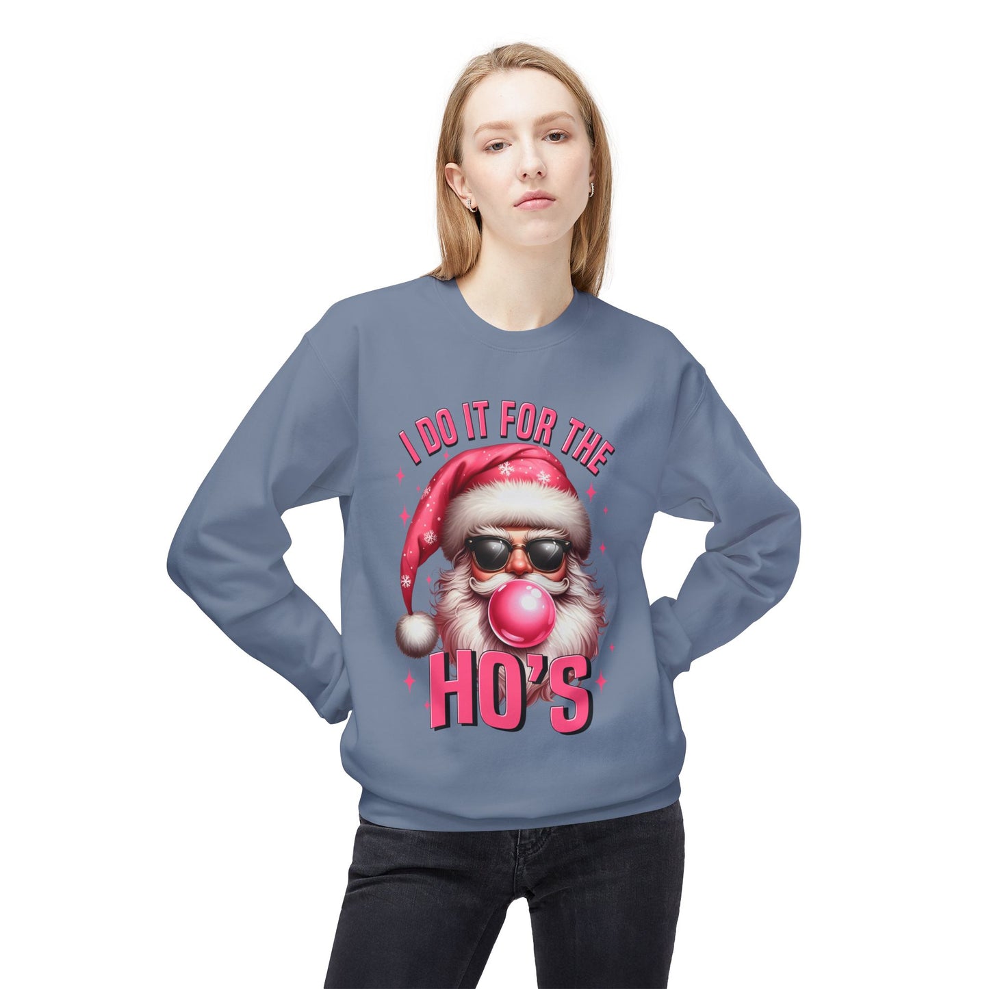 Santa Midweight Softstyle Fleece Crewneck Sweatshirt