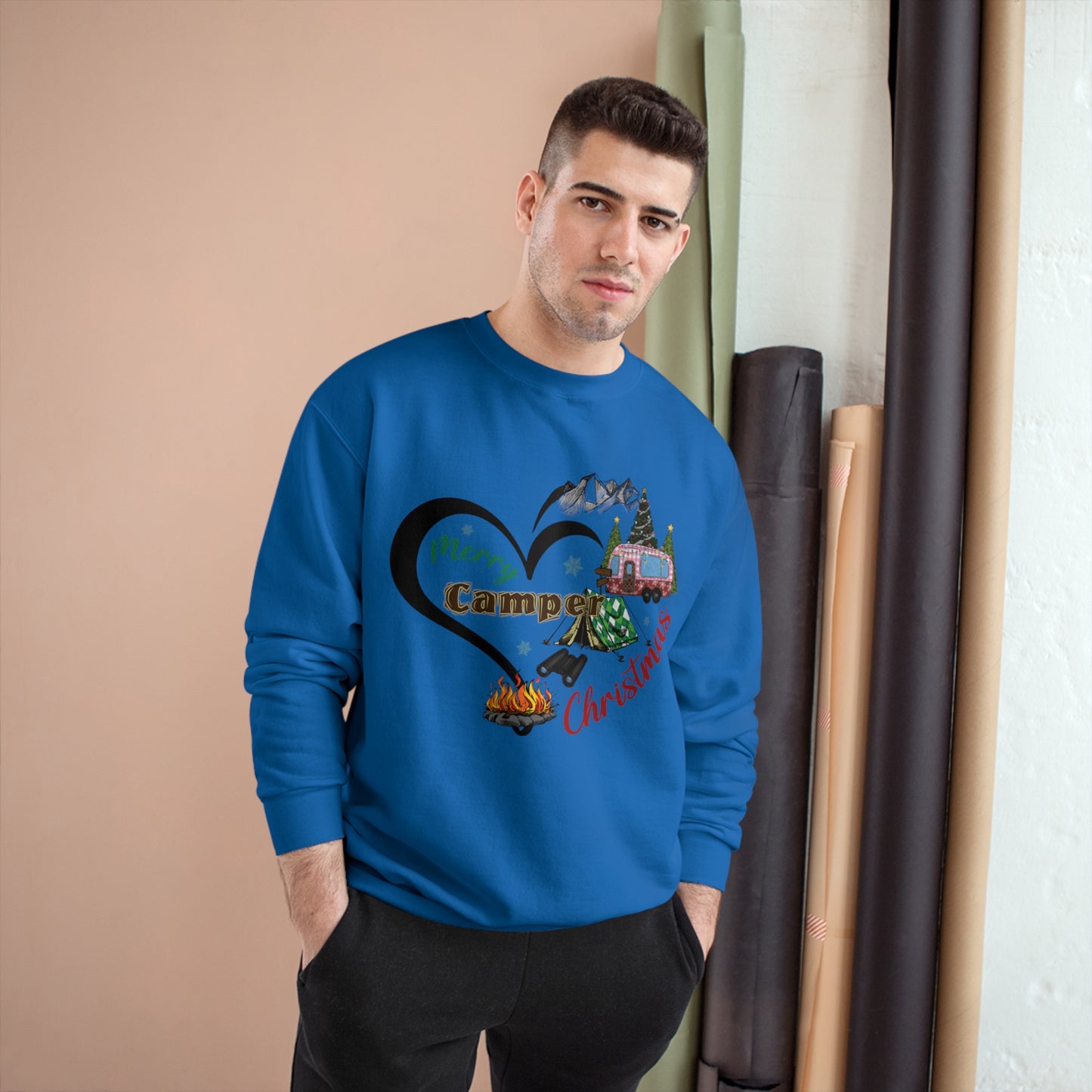 Merry Camper Christmas Champion Sweatshirt