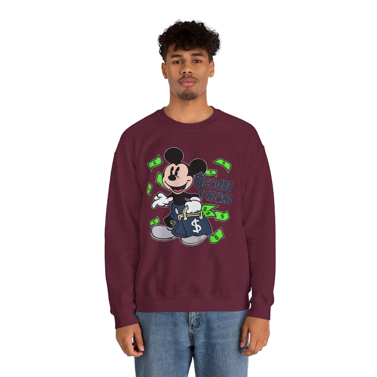 Unisex Sweatshirt - Secure the Bag Mickey Mouse Design