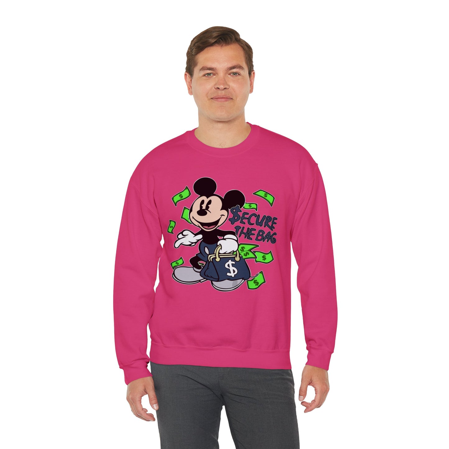 Unisex Sweatshirt - Secure the Bag Mickey Mouse Design