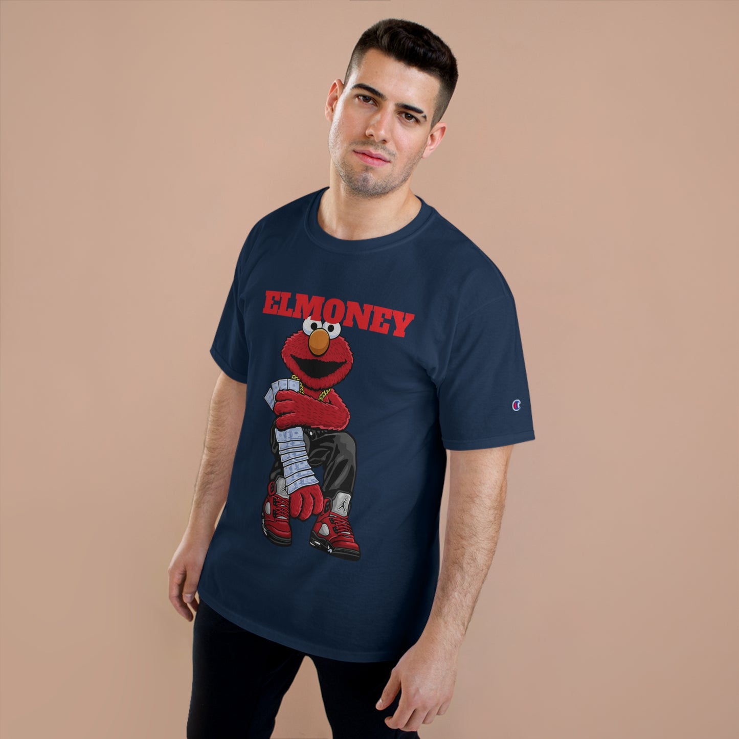Elmo Champion T-Shirt with Money Design