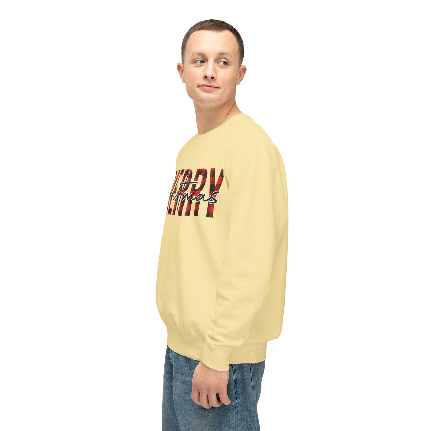 Merry Christmas Unisex Lightweight Crewneck Sweatshirt
