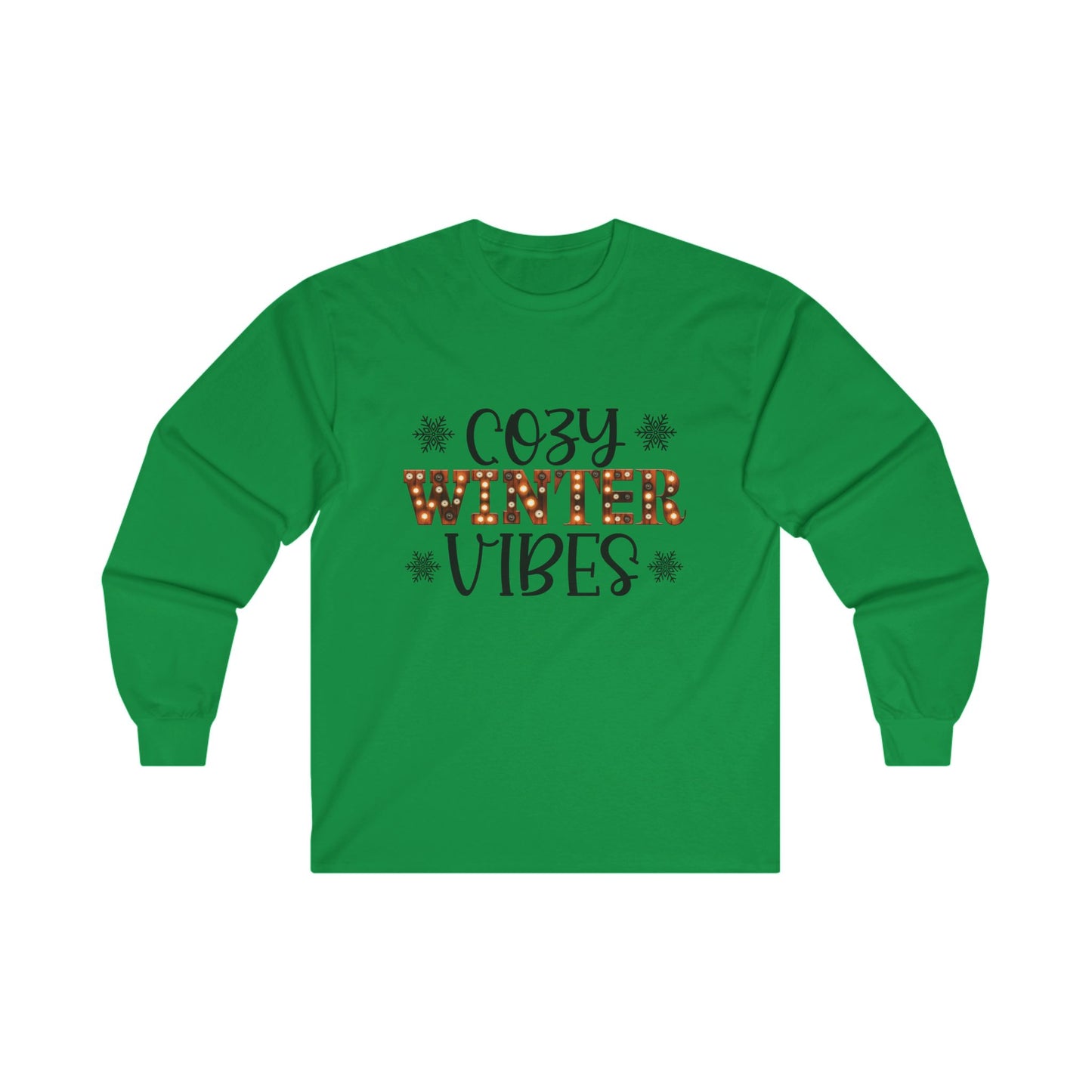 Cozy Winter Vibes Christmas Long Sleeve Tee