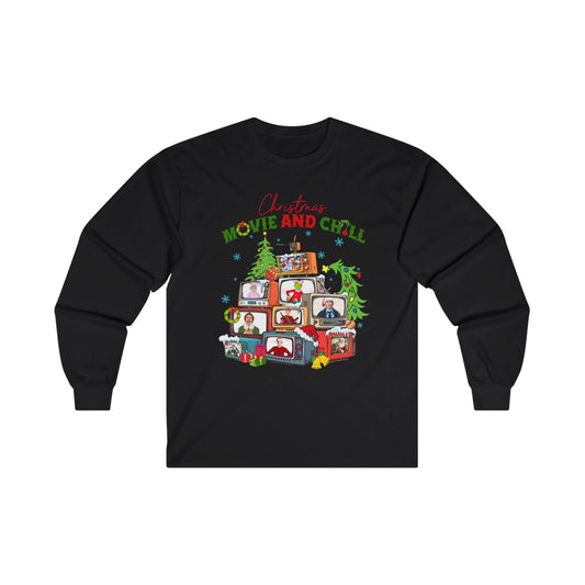 Christmas Movie and Chill Long Sleeve Tee