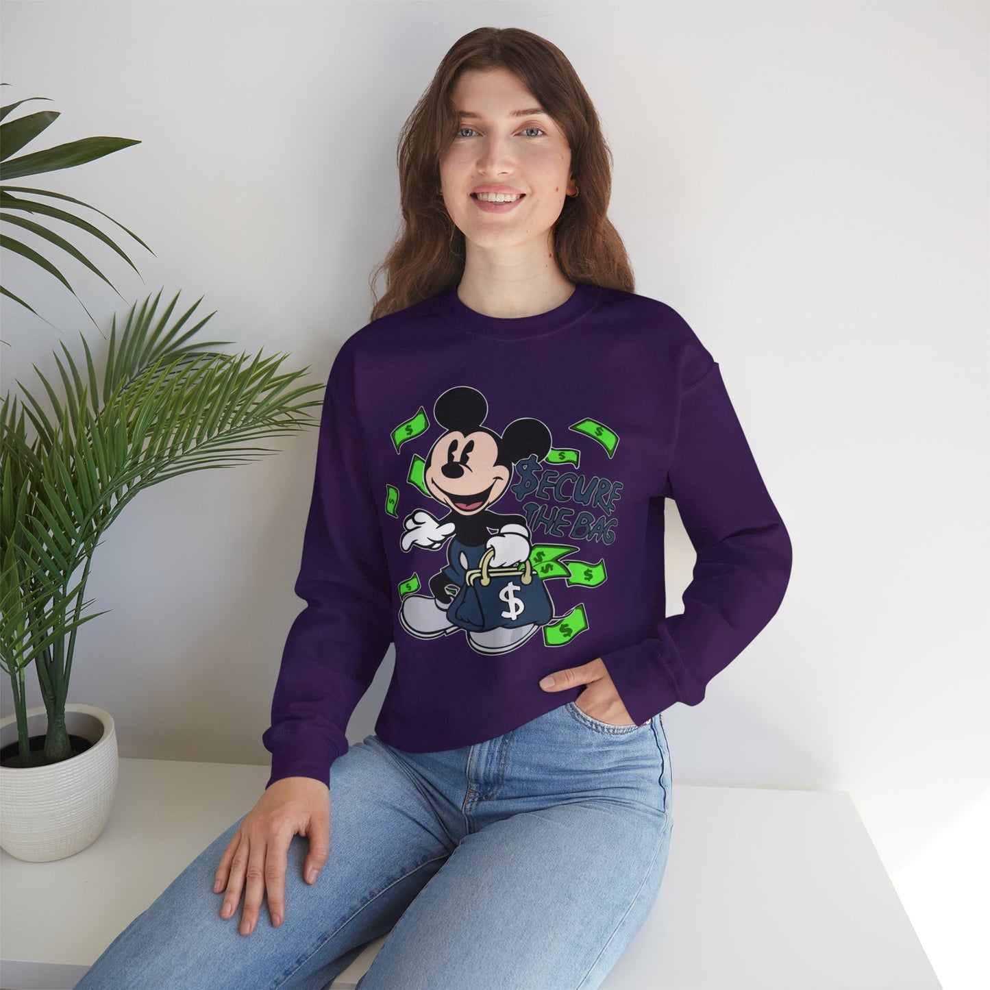 Unisex Sweatshirt - Secure the Bag Mickey Mouse Design