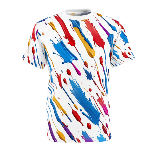 Colorful Paint Splash Unisex Tee - Artistic Graphic Shirt for Creative Souls