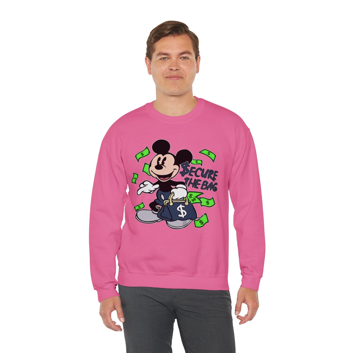 Unisex Sweatshirt - Secure the Bag Mickey Mouse Design