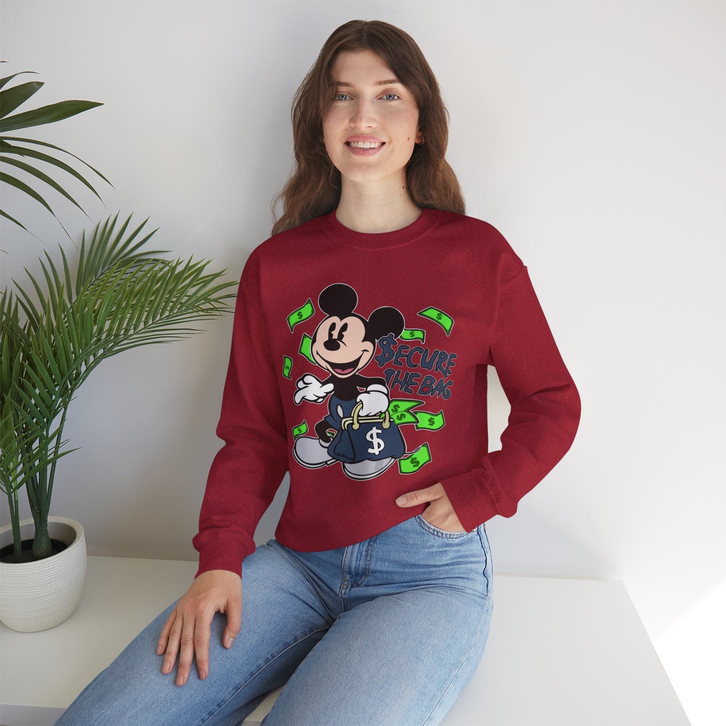 Unisex Sweatshirt - Secure the Bag Mickey Mouse Design