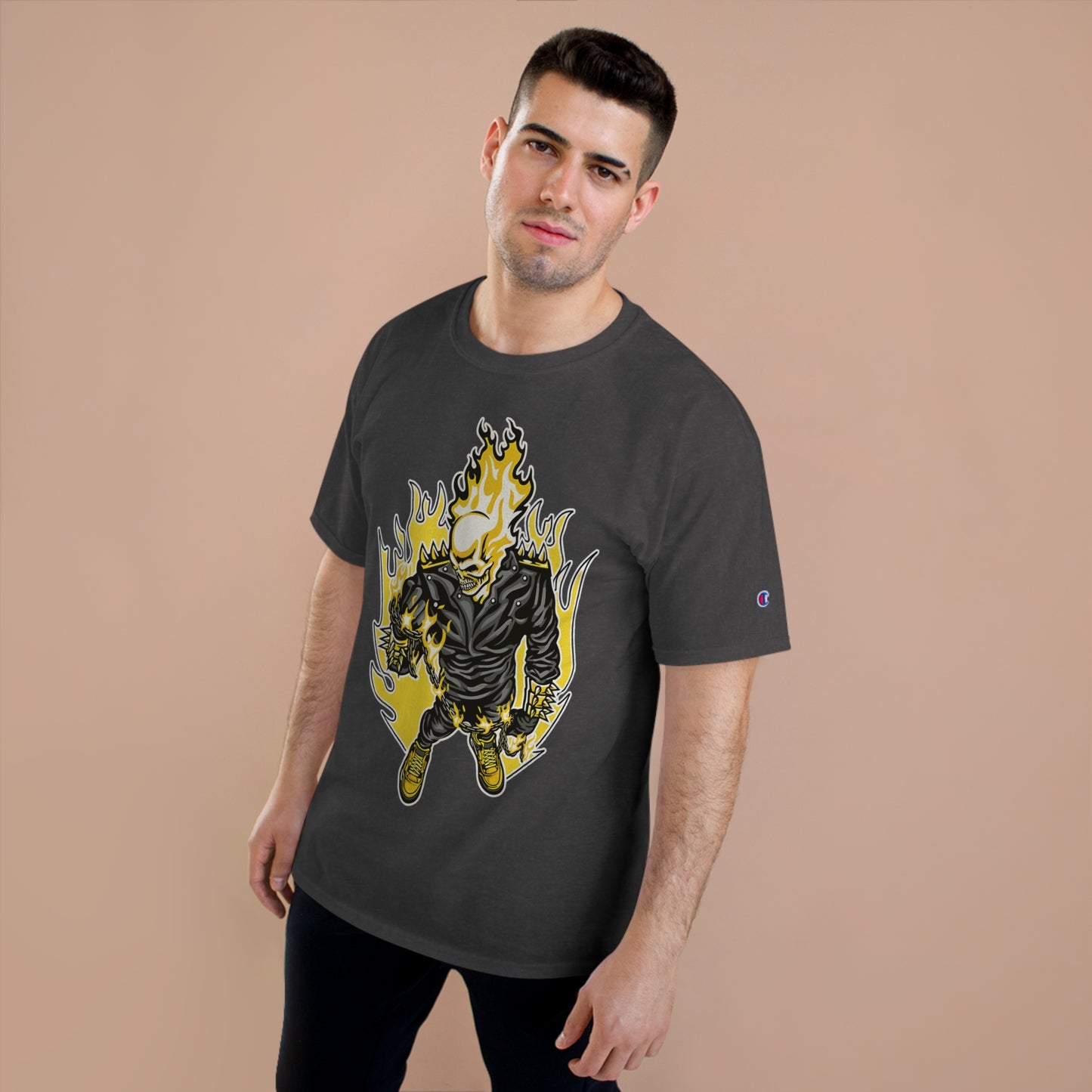 Flaming Skull Champion T-Shirt
