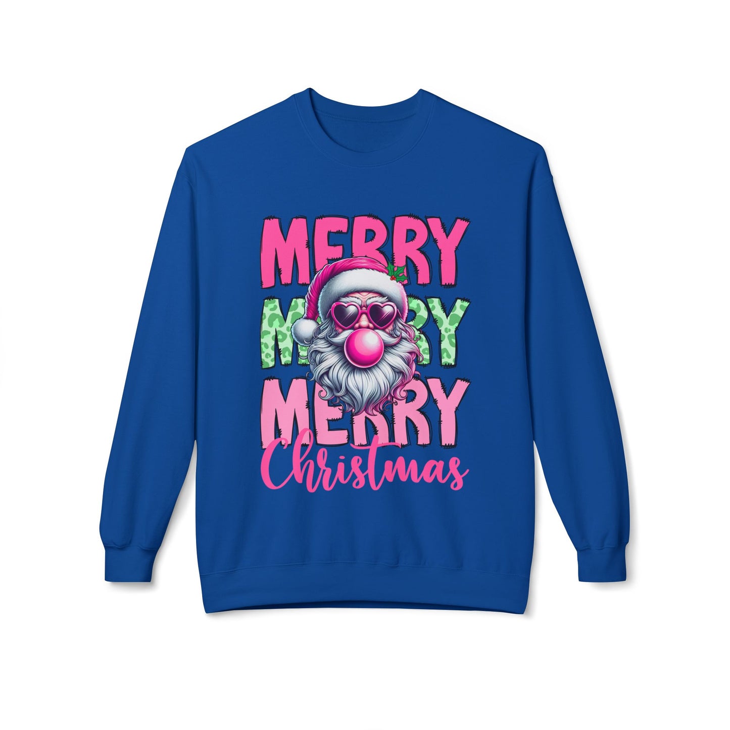 Merry Christmas Fleece Crewneck Sweatshirt