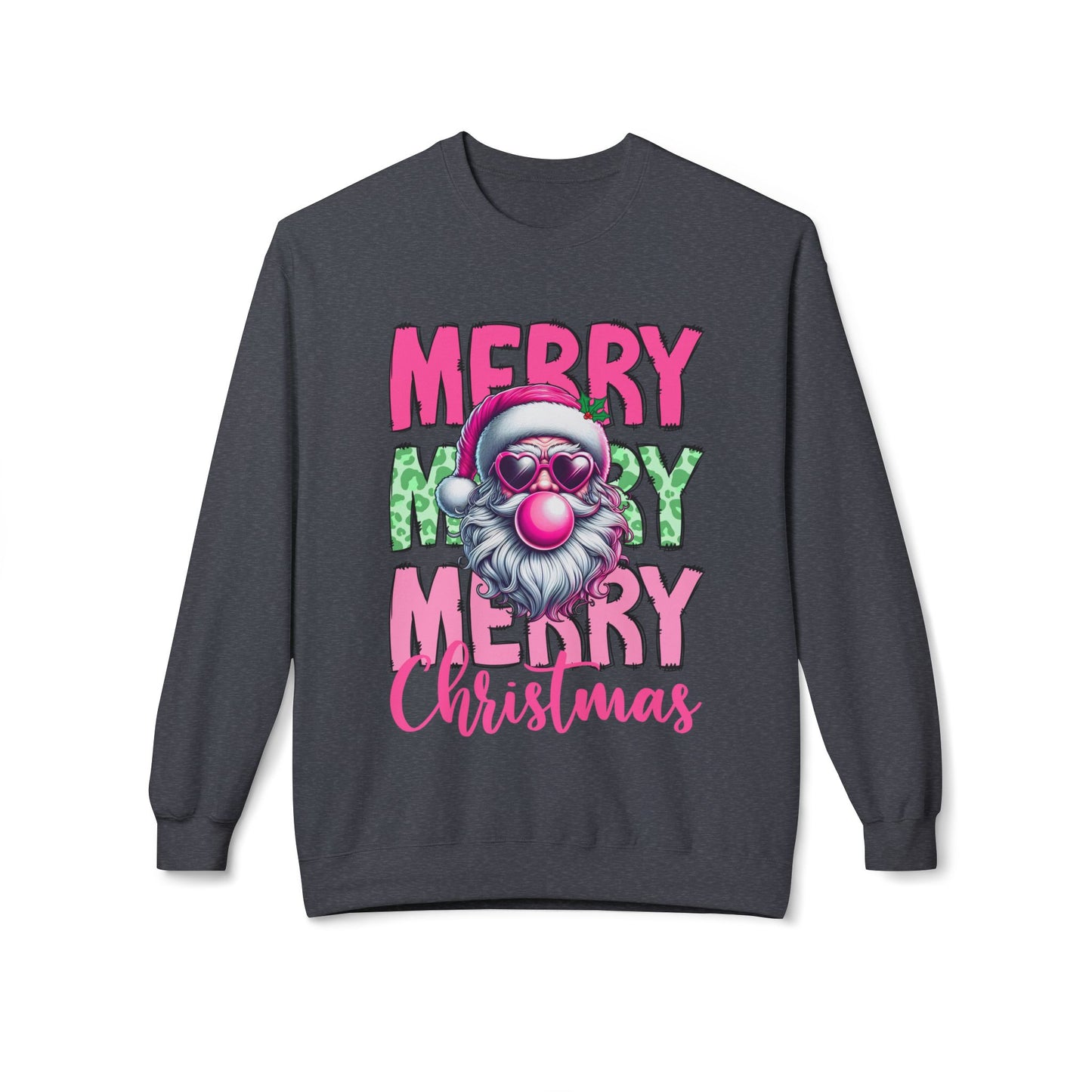 Merry Christmas Fleece Crewneck Sweatshirt