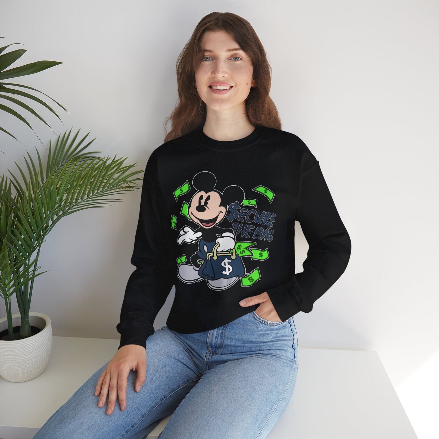 Unisex Sweatshirt - Secure the Bag Mickey Mouse Design