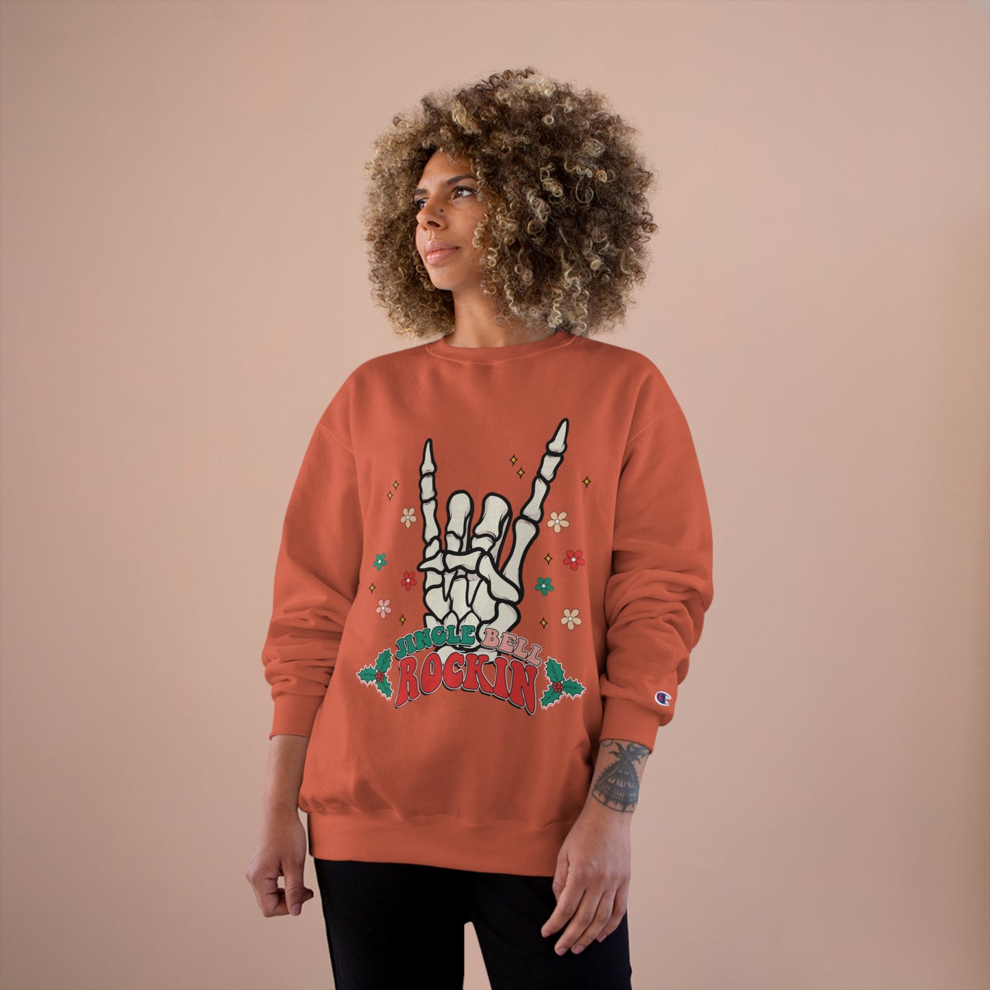 Rockin' Holiday Champion Sweatshirt - 'Jingle Bell Rockin' Design