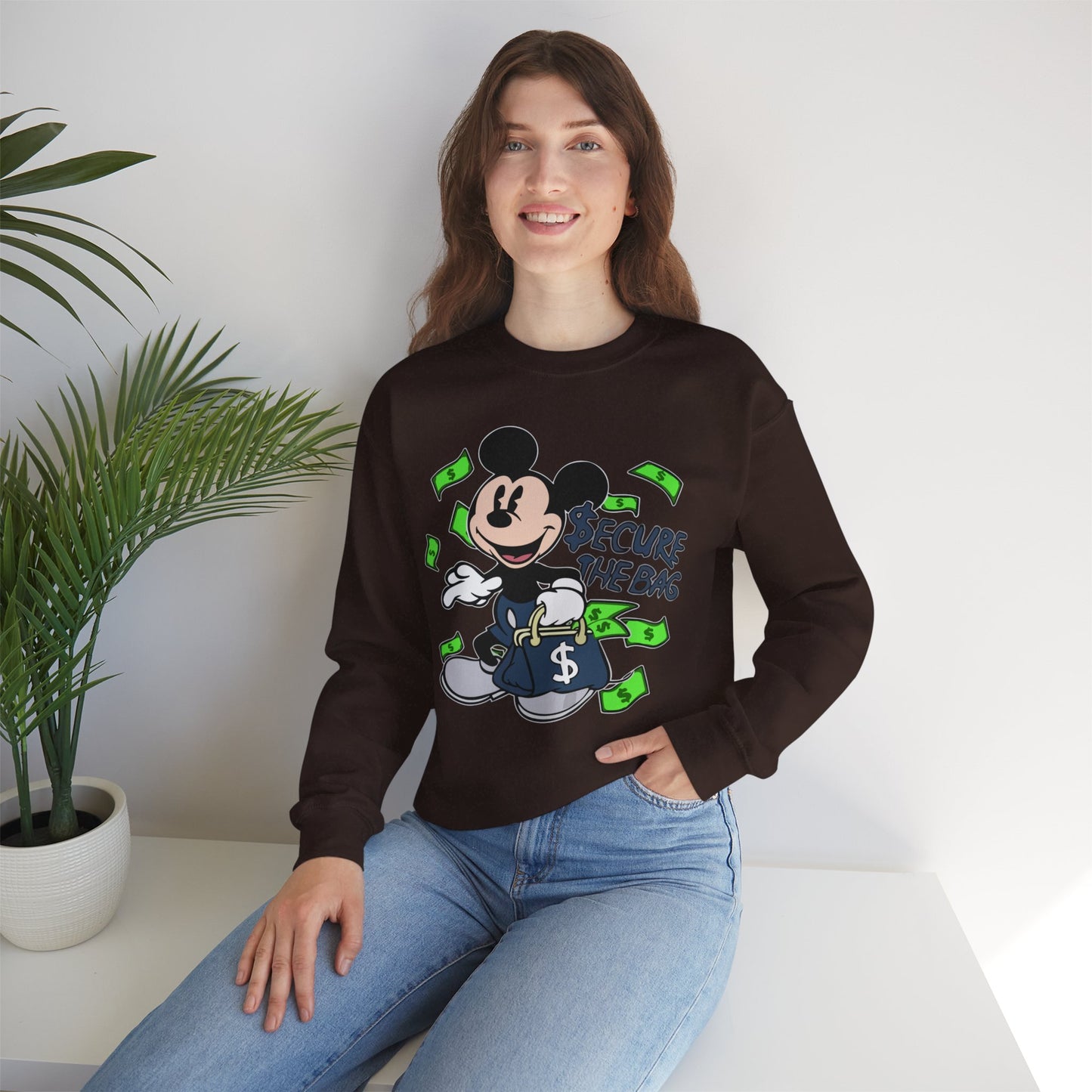 Unisex Sweatshirt - Secure the Bag Mickey Mouse Design