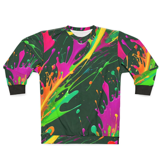 Vibrant Splash Unisex Sweatshirt – Colorful Streetwear for Creative Souls