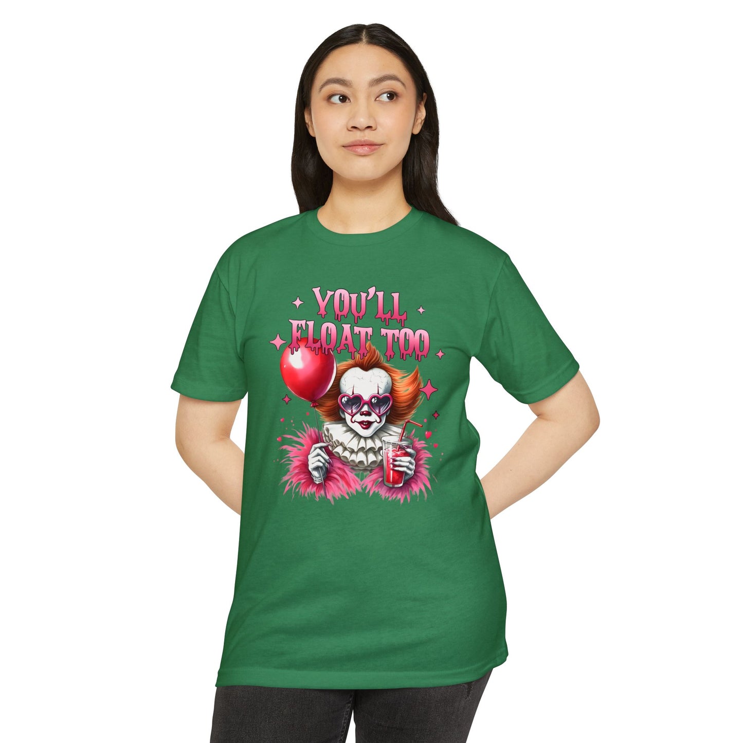 Spooky CVC Jersey T-Shirt - "You'll Float Too" Horror Tee