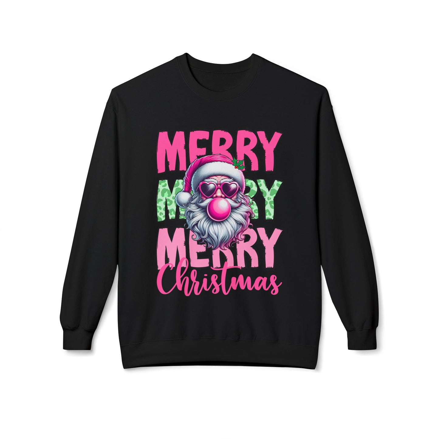 Merry Christmas Fleece Crewneck Sweatshirt