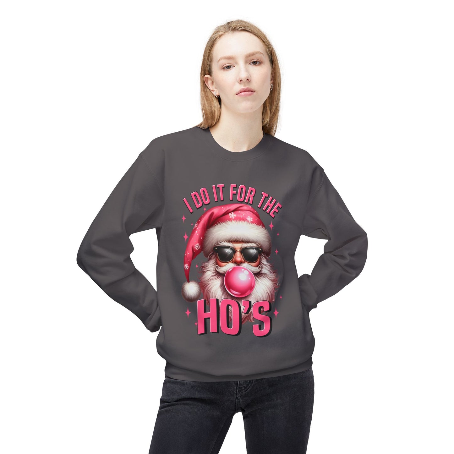 Santa Midweight Softstyle Fleece Crewneck Sweatshirt