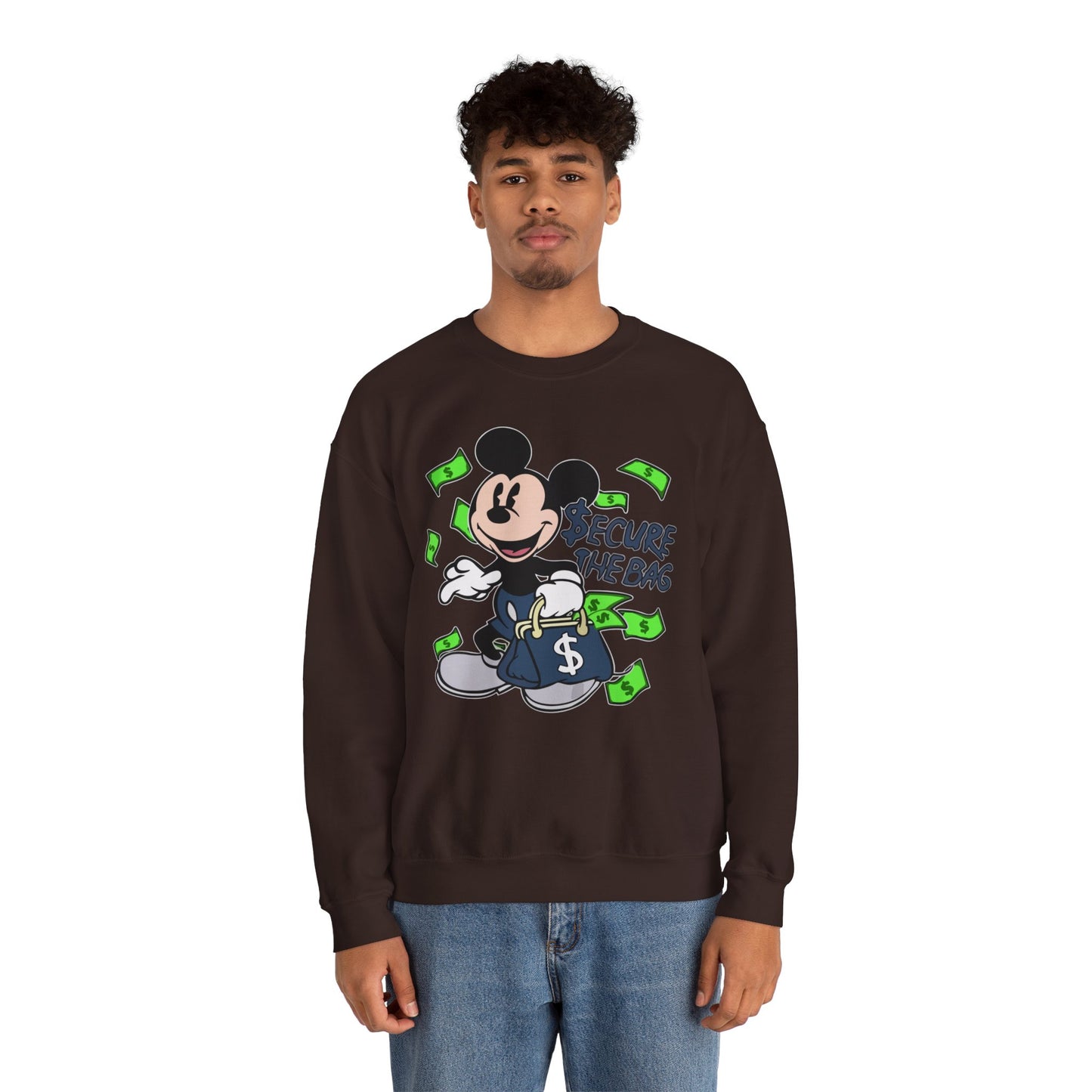 Unisex Sweatshirt - Secure the Bag Mickey Mouse Design