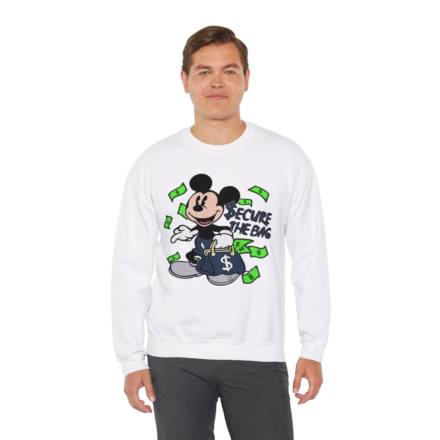 Unisex Sweatshirt - Secure the Bag Mickey Mouse Design