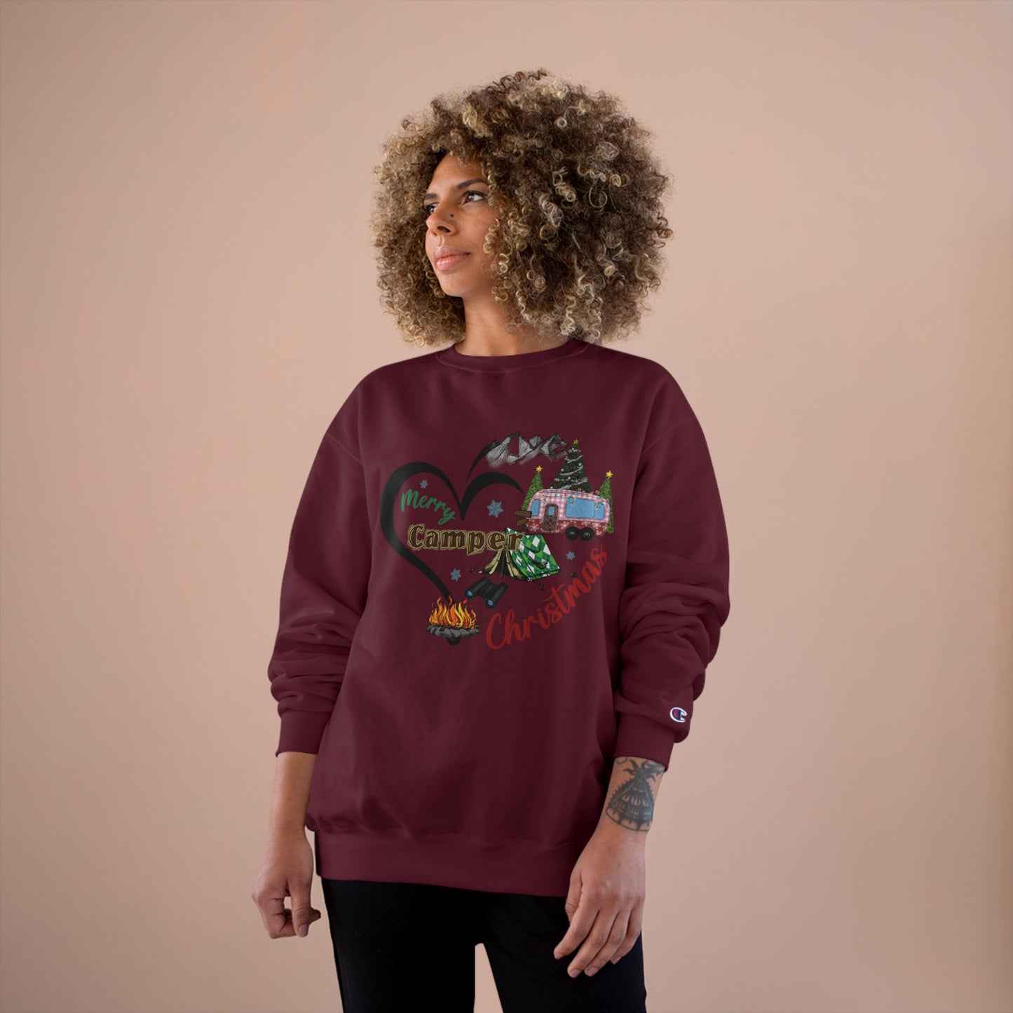 Merry Camper Christmas Champion Sweatshirt