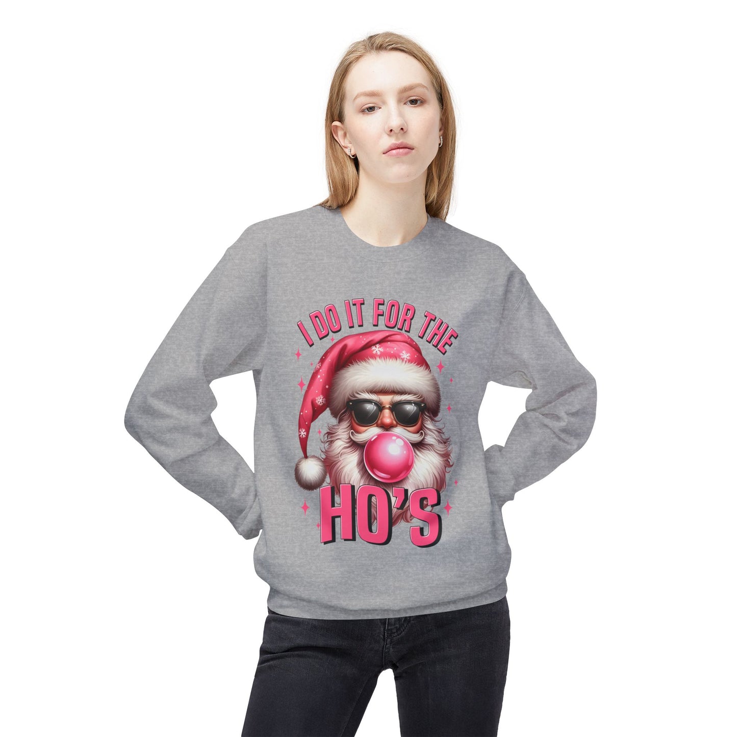 Santa Midweight Softstyle Fleece Crewneck Sweatshirt