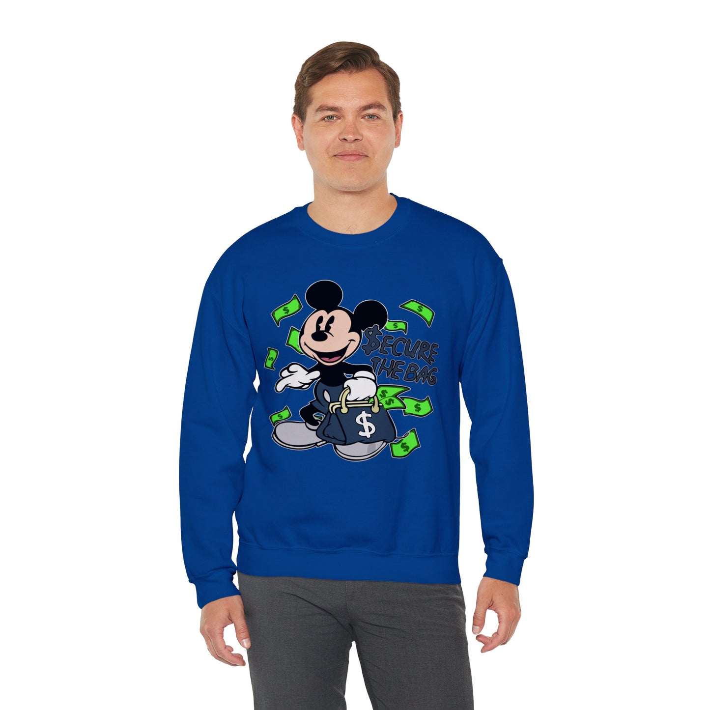 Unisex Sweatshirt - Secure the Bag Mickey Mouse Design