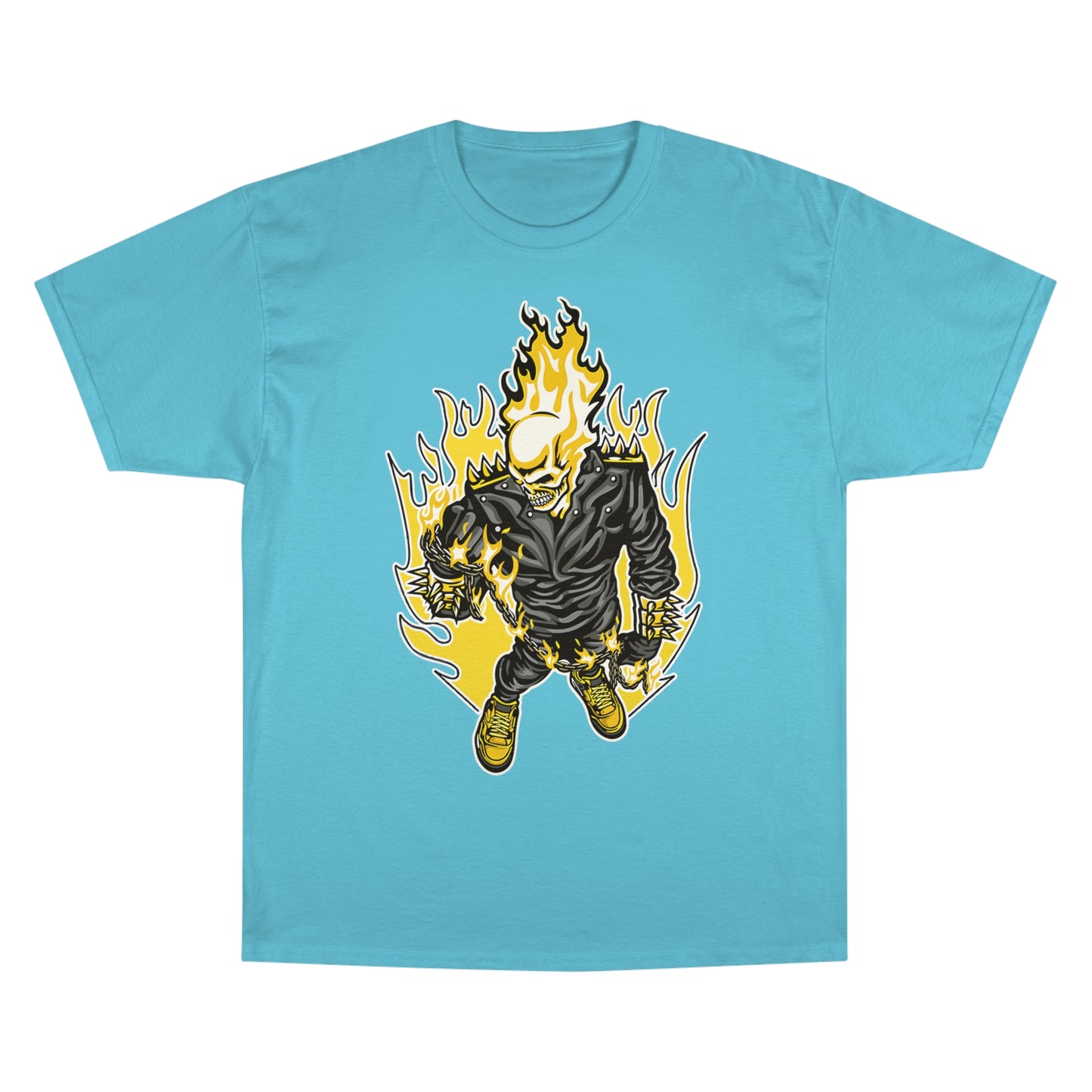 Flaming Skull Champion T-Shirt
