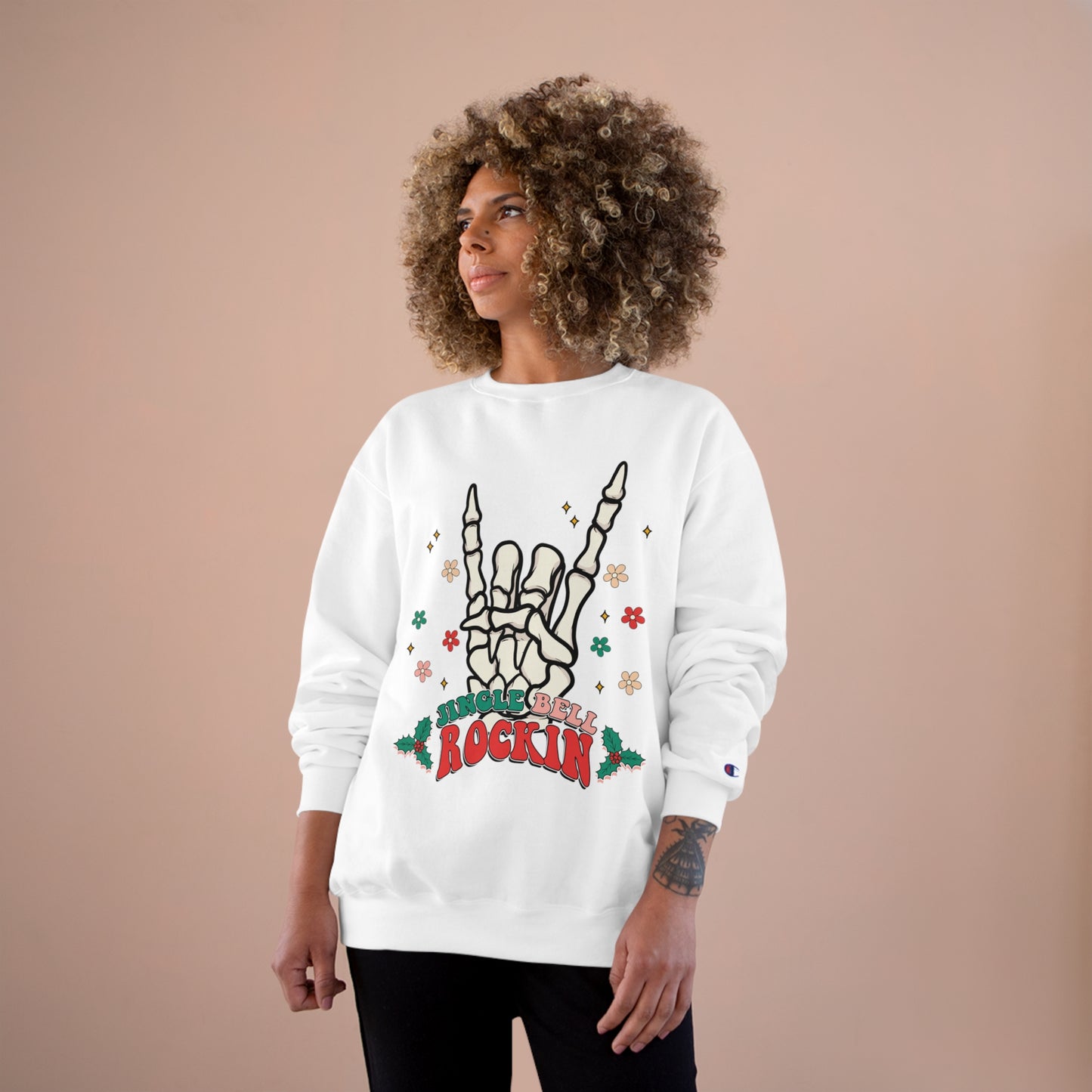 Rockin' Holiday Champion Sweatshirt - 'Jingle Bell Rockin' Design