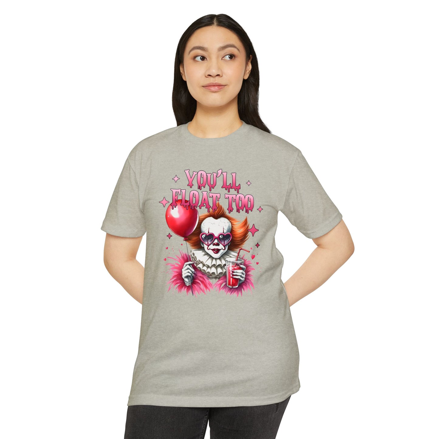 Spooky CVC Jersey T-Shirt - "You'll Float Too" Horror Tee