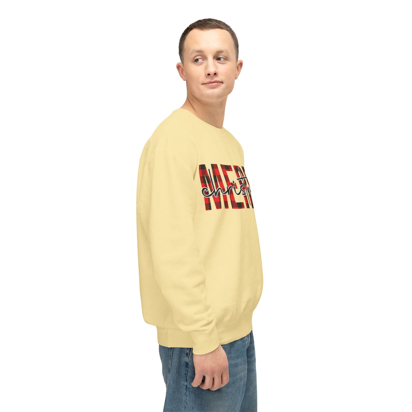 Merry Christmas Unisex Lightweight Crewneck Sweatshirt