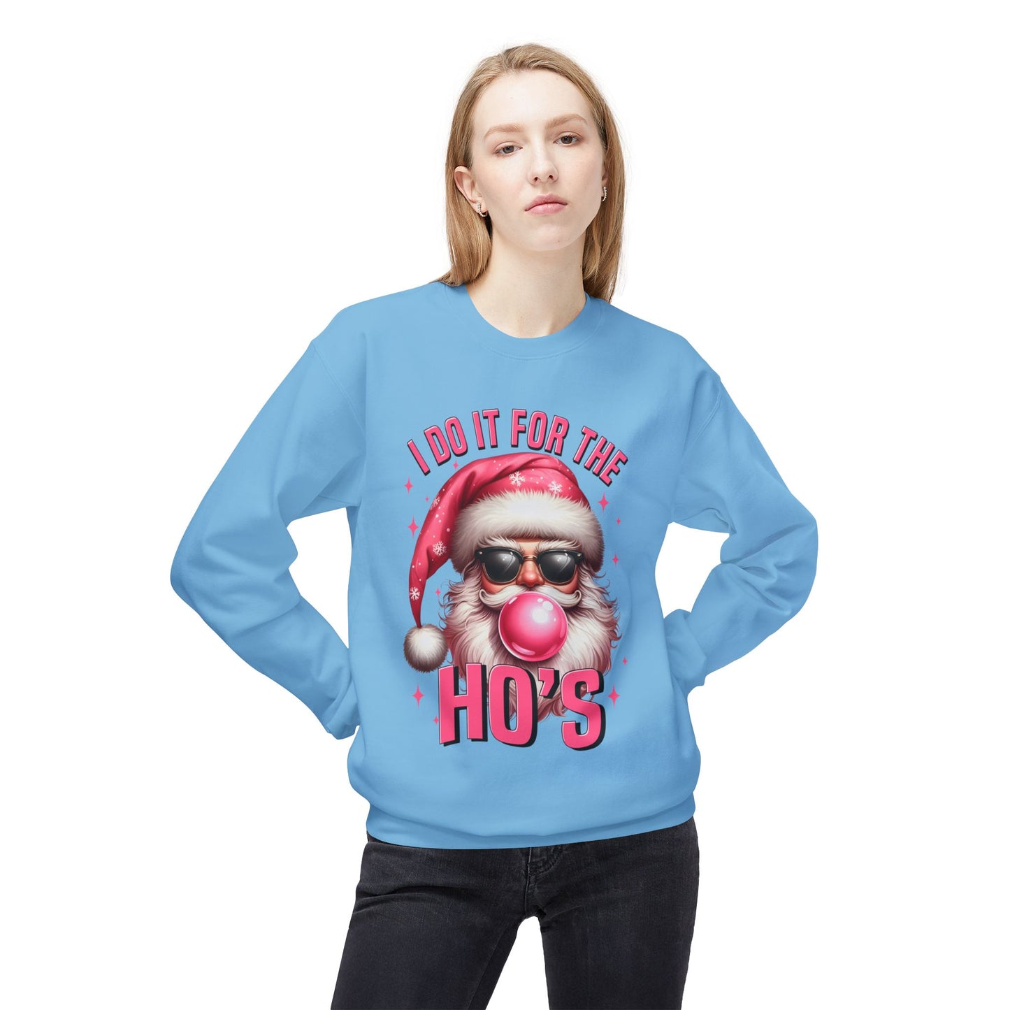 Santa Midweight Softstyle Fleece Crewneck Sweatshirt